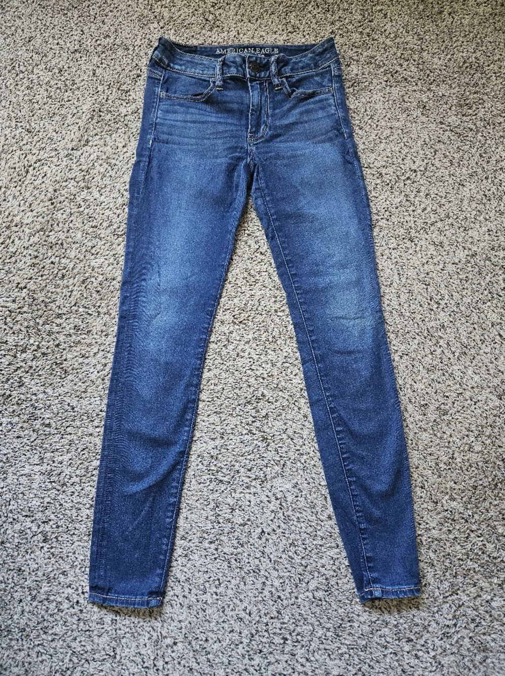 🌺American Eagle Outfitters Stretch Denim Jegs in Dark Blue Size 2